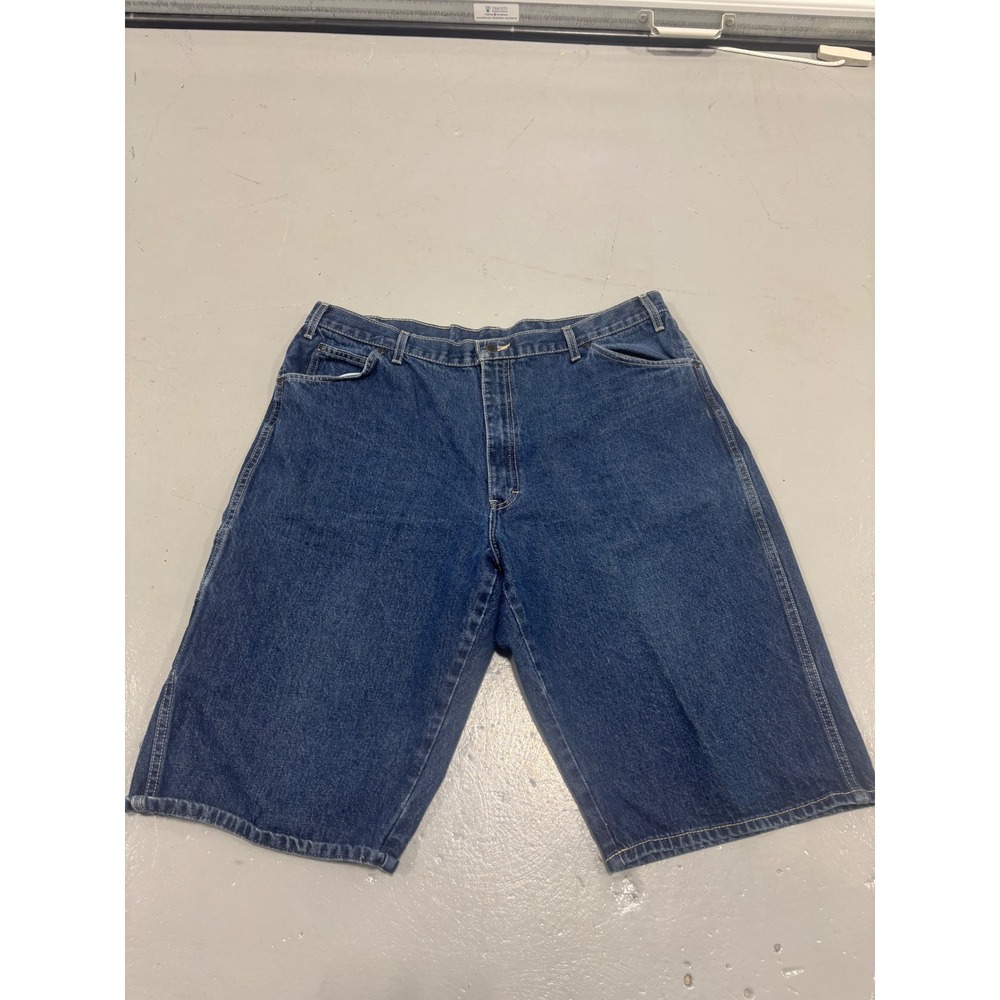 Genuine Dickies Mens Loose Fit Denim Carpenter Shorts Dark Wash‎ Blue 42 ER305NB